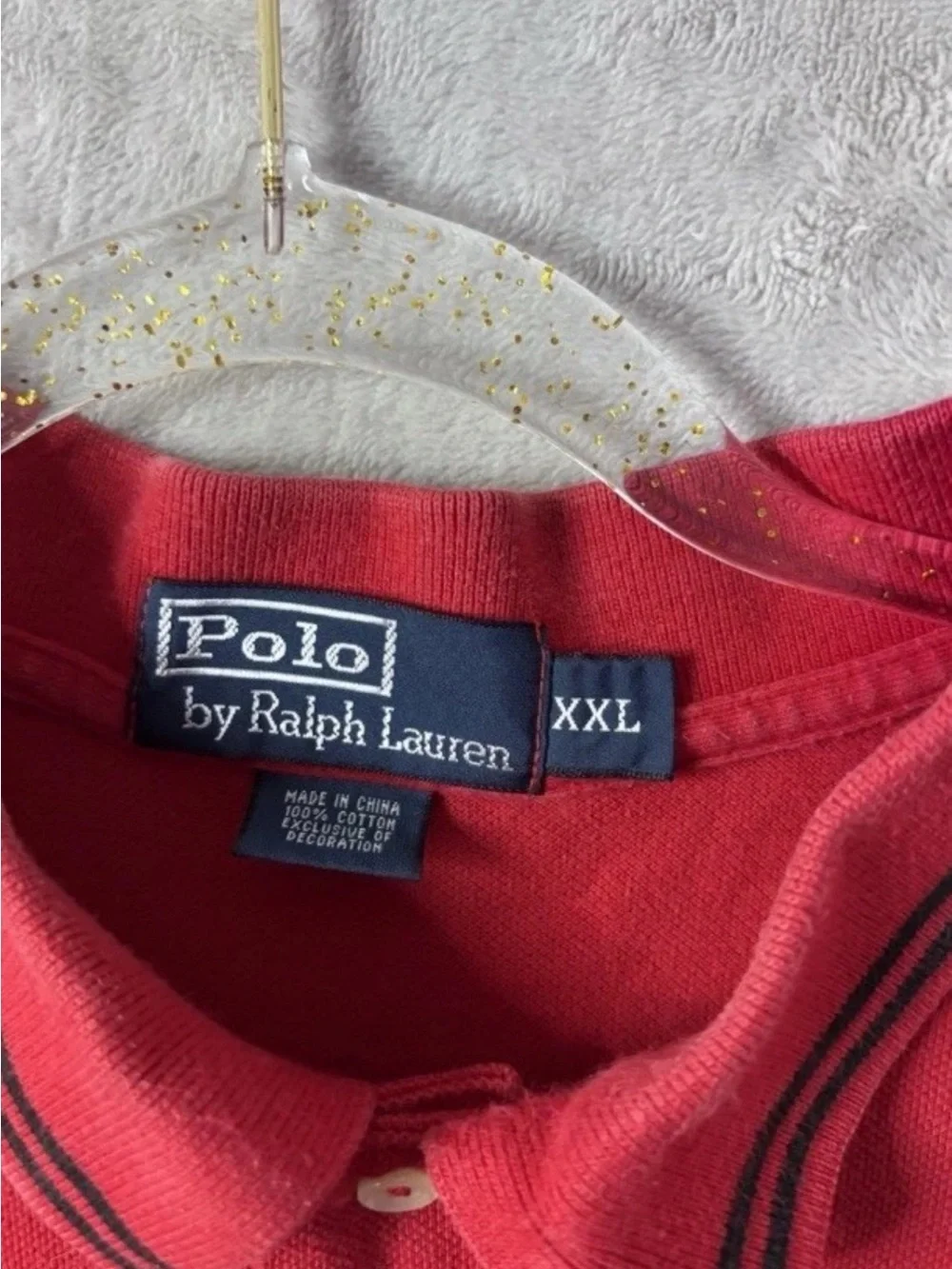 Polo Ralph Lauren Heritage Crest Polo Shirt Mens 2XL Red Pocket Logo